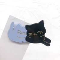 Korean Cute Couple Stitching Cat Duckbill Clip Korean Hairpin sku image 2