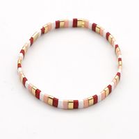 New Bohemian Style Red Series Tila Beads Hand-beaded Small Bracelet sku image 4