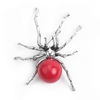 Modische Metall Nachahmung Perle Spinne Insekt Corsage Legierung Brosche Kleidungszubehör sku image 1