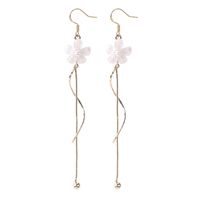 Fashion White Daisy Flower Pearl Tassel Earrings Wholesale sku image 4