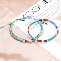 Bohemian Ethnic Tila Glass Beads Hand-beaded Pearl Friendship Rope Bracelet sku image 4
