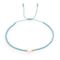 Bohemian Ethnic Tila Glass Beads Hand-beaded Pearl Friendship Rope Bracelet sku image 1