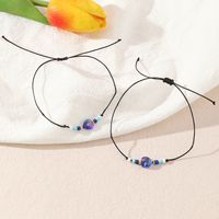 Women's Jewelry Cardboard Bracelet Color Crystal Pendant Two-piece Bracelet sku image 2