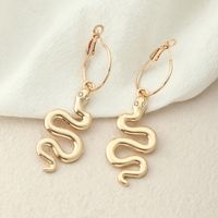 Fashion Rhinestone-studded Snake-shaped Drop Earrings Jewelry Wholesale sku image 2