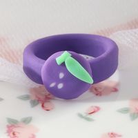 Simple Acrylic Ring Female Korean Color Heart Flower Index Finger Ring sku image 7