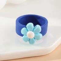 Simple Acrylic Ring Female Korean Color Heart Flower Index Finger Ring sku image 19