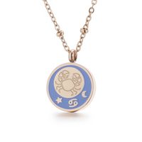 Stainless Steel Titanium Steel 18K Gold Plated Simple Style Plating Constellation Necklace sku image 4