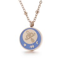Stainless Steel Titanium Steel 18K Gold Plated Simple Style Plating Constellation Necklace sku image 9