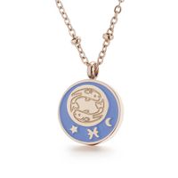 Stainless Steel Titanium Steel 18K Gold Plated Simple Style Plating Constellation Necklace sku image 12