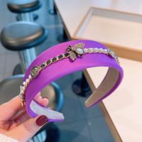 Retro Contrast Color Vitality Purple Heart Printing Combination Headband Wholesale sku image 5