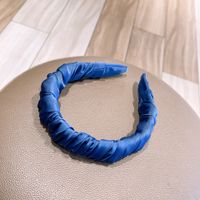 Retro Solid Color Fold Silk Wrinkled Large Headband Wholesale sku image 3