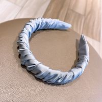 Retro Solid Color Fold Silk Wrinkled Large Headband Wholesale sku image 6