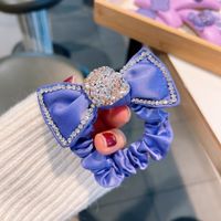 Fashion Solid Color Purple Inlaid Rhinestone Bow Shaped Headband Wholesale sku image 3