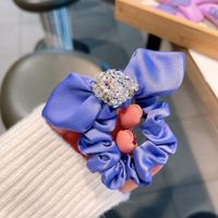 Fashion Solid Color Purple Inlaid Rhinestone Bow Shaped Headband Wholesale sku image 1