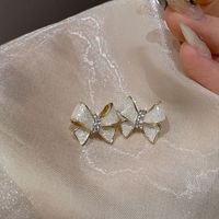 High-quality Niche Temperament Unique Bow Stud Earrings Women&#39;s Silver Needle sku image 1