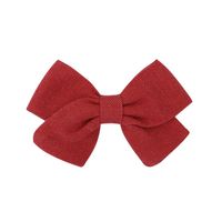 Children's Hair Accessories Simple Bow Ponytail Clip Solid Color Fabric Hair Clip sku image 14