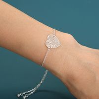 2022 Classic Simple Hand Jewelry Love Pattern Shape Sky Blue Luminous Stretch Adjustable Bracelet Jewelry main image 7