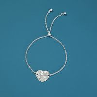 2022 Classic Simple Hand Jewelry Love Pattern Shape Sky Blue Luminous Stretch Adjustable Bracelet Jewelry sku image 1