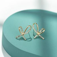 Light Luxury Bow Earrings High-quality Temperament Earrings 2022 New Gold-plated Earrings sku image 1