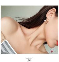 High-quality Silver Needle Earrings Korean Temperament Jewelry Love Simple Earrings Personality Pearl Earrings Niche Women&#39;s Jewelry main image 6
