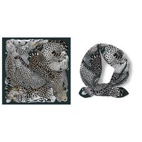 53cm New Leopard Print Twill Decorative Small Square Scarf Silk Scarf Wholesale main image 5