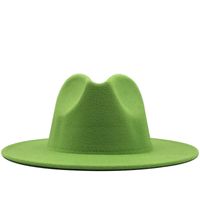 New Multicolor Wide Brim Woolen Hat Jazz Hat main image 1