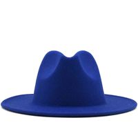 New Multicolor Wide Brim Woolen Hat Jazz Hat main image 4