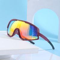 Fashion Colorful Sports Cycling Glasses Men's One-piece Lens Shades Outdoor Sports Sunglasses main image 5