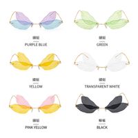 New Dragonfly Sunglasses Women's Fashion Wings Sunglasses Trendy Double Lens Party Ball Sunglasses main image 5