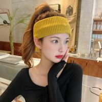 Autumn New Letter Knitted Sports Female Wide-brimmed Hairband Accessories main image 3
