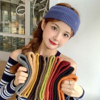 Autumn New Letter Knitted Sports Female Wide-brimmed Hairband Accessories main image 4