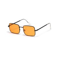 Square Small Frame Light Gray Business Temperament Color Sunglasses sku image 1