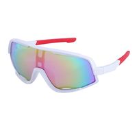Fashion Colorful Sports Cycling Glasses Men's One-piece Lens Shades Outdoor Sports Sunglasses sku image 8
