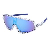 Fashion Colorful Sports Cycling Glasses Men's One-piece Lens Shades Outdoor Sports Sunglasses sku image 11