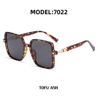 Retro Tr90 Square Sunglasses Korean Style Large-frame Sunglasses sku image 8