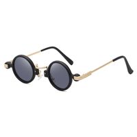 Retro Steampunk Style Small Frame Sunglasses Male Personality Hip-hop Round Sunglasses sku image 8