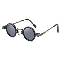 Retro Steampunk Style Small Frame Sunglasses Male Personality Hip-hop Round Sunglasses sku image 1