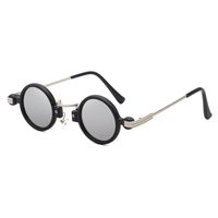 Retro Steampunk Style Small Frame Sunglasses Male Personality Hip-hop Round Sunglasses sku image 3