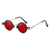 Retro Steampunk Style Small Frame Sunglasses Male Personality Hip-hop Round Sunglasses sku image 5