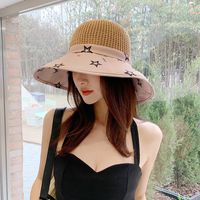 Fashion Solid Color Big Brim Woven Straw Hat Fisherman Hat sku image 6