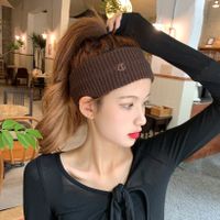 Autumn New Letter Knitted Sports Female Wide-brimmed Hairband Accessories sku image 6