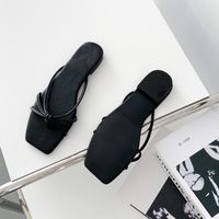 New Solid Color Fashion Flip-flops Flat Bottom Casual Sandals Wholesale sku image 1