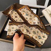 Women's Fashion Flower Satin Silk Scarves sku image 33