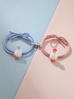 2022 New Love You Duck Magnet Attracts Couples Head Rope Bracelet Dual-use Pair Of Cute Duck Bracelets main image 2