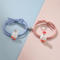 2022 New Love You Duck Magnet Attracts Couples Head Rope Bracelet Dual-use Pair Of Cute Duck Bracelets sku image 1