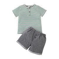 Spring And Summer Children's Boys Sportswear Shorts Two-piece Suit sku image 1