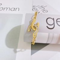 Mode Nouveau Bracelet Simple Incrusté De Diamants Plaqué Or 18 Carats En Acier Au Titane main image 5
