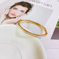 Mode Simple Nouveau Bracelet En Diamant En Acier Au Titane Plein De Diamants Incrustés De Zircon main image 5