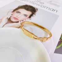 Fashionable New Titanium Steel 18k Gold Four-leaf Clover Stainless Steel Women's Bracelet main image 3