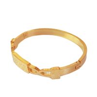 Nuevo Brazalete De Mujer De Acero Inoxidable Con Trébol De Cuatro Hojas De Oro De 18 Quilates Y Acero De Titanio Nuevo A La Moda main image 6